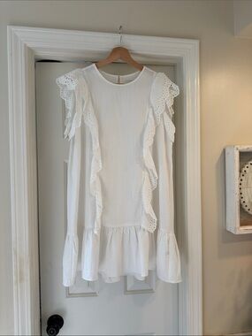Pinch White Eyelet Ruffle Sundress